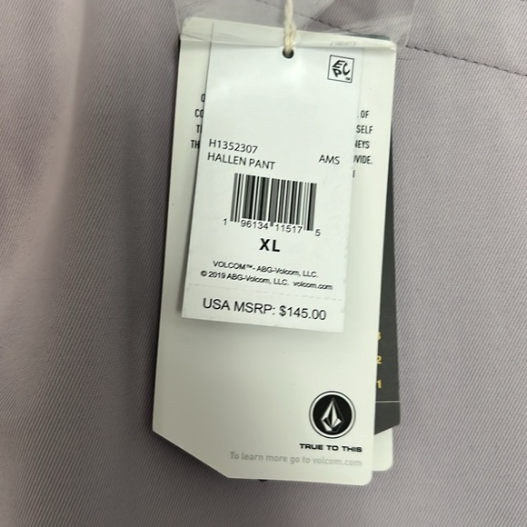 NWT - Volcom Hallen pant - AMETHYST SMOKE XL - Picture 2 of 3